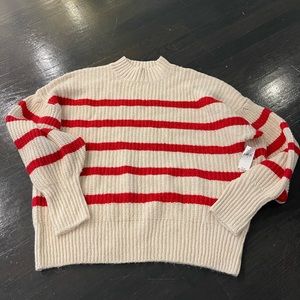 NWT - Old Navy Med cream and red sweater.